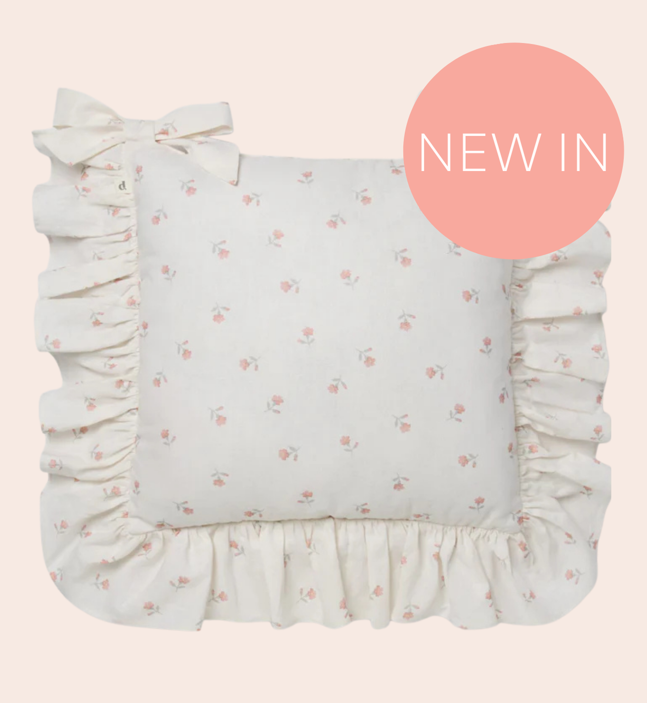 Pearl Posy Bud Frill Linen Blend Seat Pad