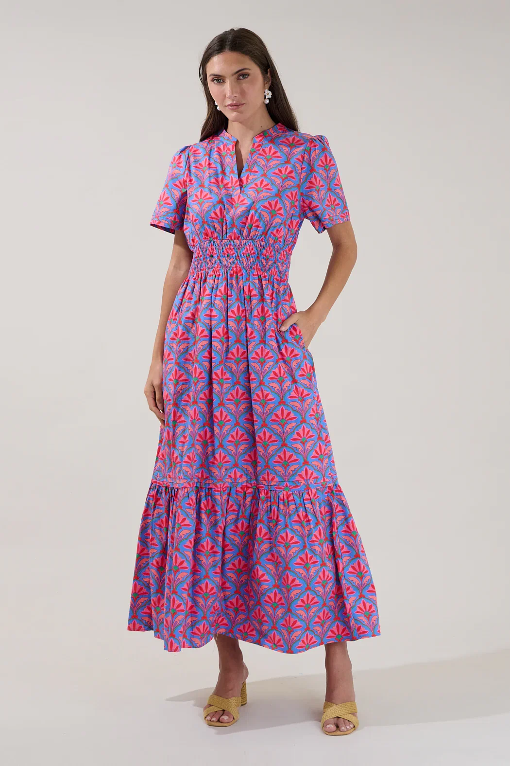 Image of Belraj Poplin Maxi Dress Floral