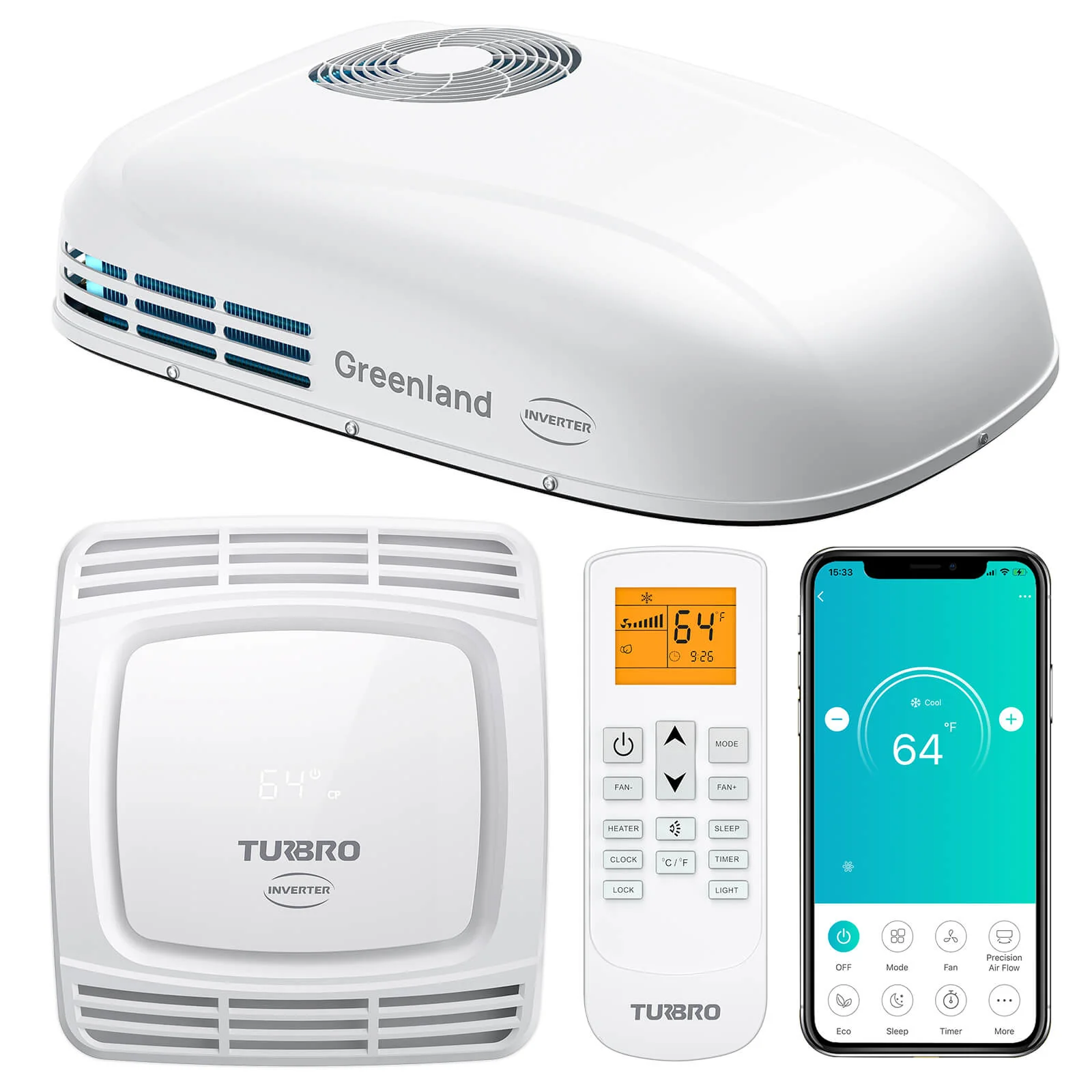 Image of Greenland 13,500 BTU Inverter Rooftop RV AC