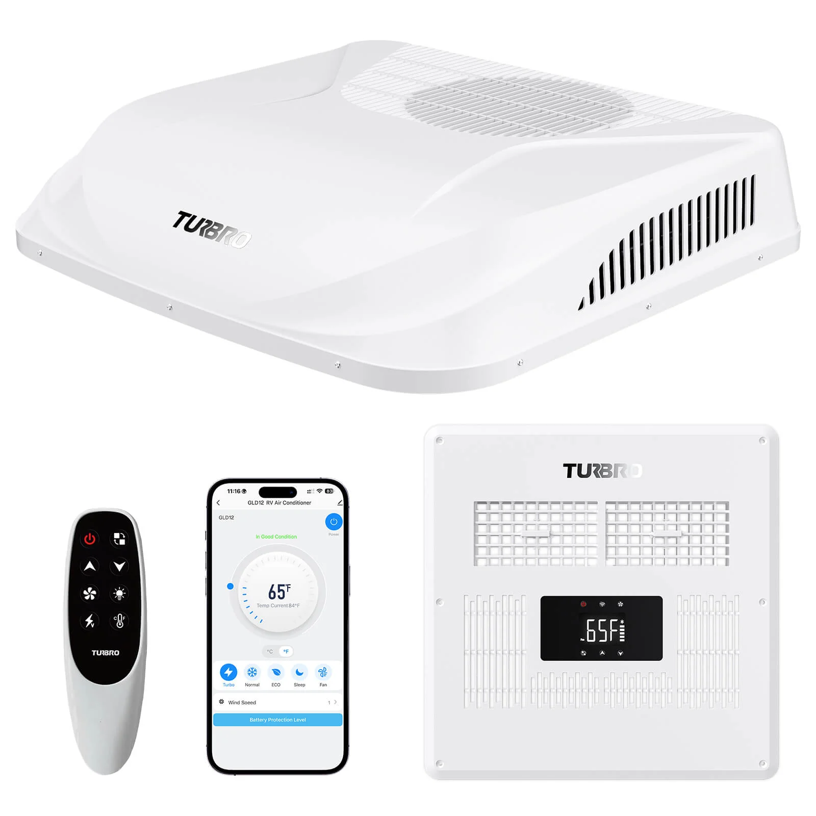 Image of Greenland 12,000 BTU 12V DC Inverter Rooftop RV AC