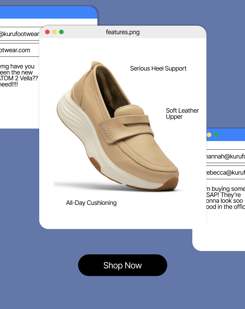 Serious heel support & all-day cushioning