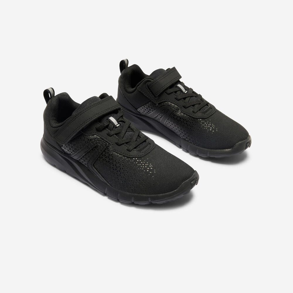 DECATHLON Kids’ Lightweight Rip-tab Shoes, Soft 140 Black