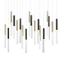 Benicio LED 9.75 inch Gold and Black Chandelier Ceiling Light by Eurofase