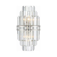 Hayes Sconce Wall Light in Polished Nickel by Crystorama