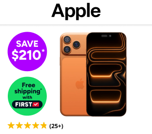 Apple iPhone 17 Pro Max (256GB, Cosmic Orange) Product Image