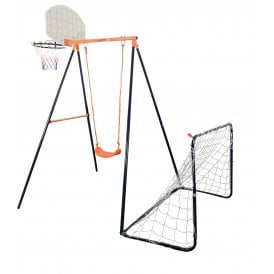 Triton Multiplay 3-in-1 Football, Basketball, and Swing Combo Kids Play Set