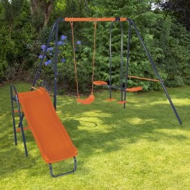 Hedstrom Saturn Junior Swing, Glider & Slide Kids Outdoor Playset