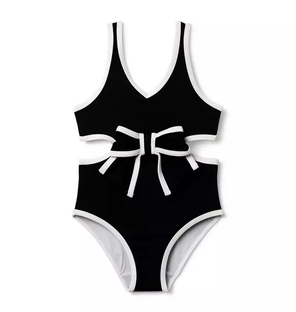 Image of Cutout Bow Swimsuit