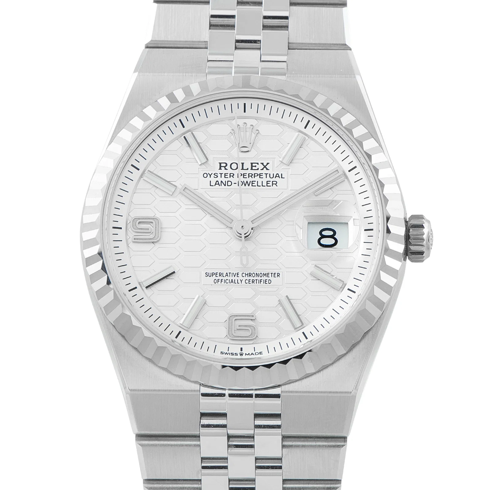 Rolex Land-Dweller 36 Steel Flat Jubilee Watch 127234