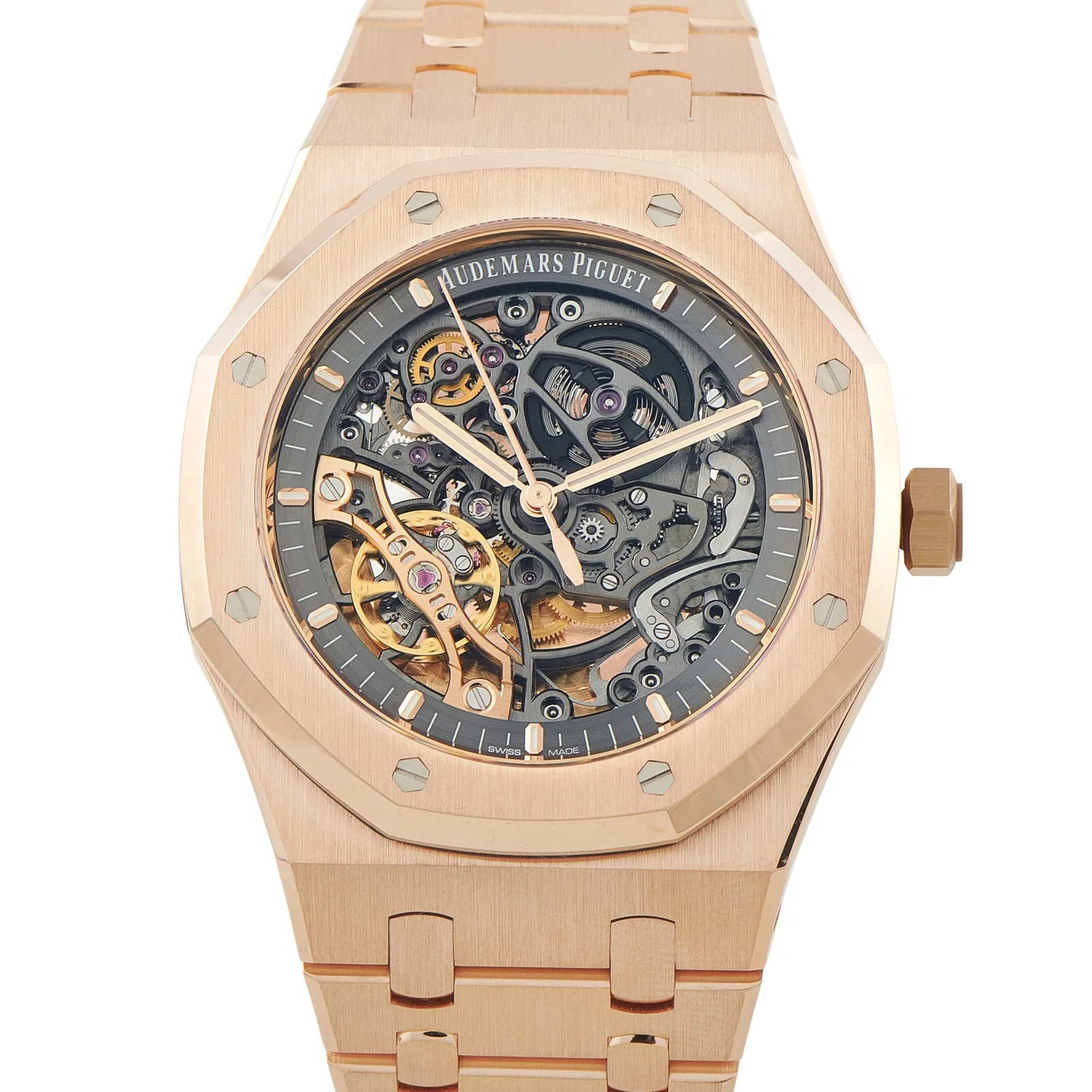 Audemars Piguet Royal Oak Double Balance Wheel Openworked Rose Gold Watch 15407OR.OO.1220OR.01