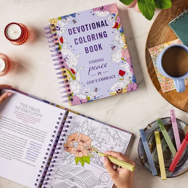 Finding Peace in God's Embrace Devotional Adult Coloring Book