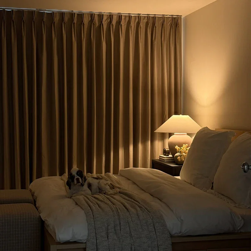 Urban 100% blackout curtains in Oatmeal