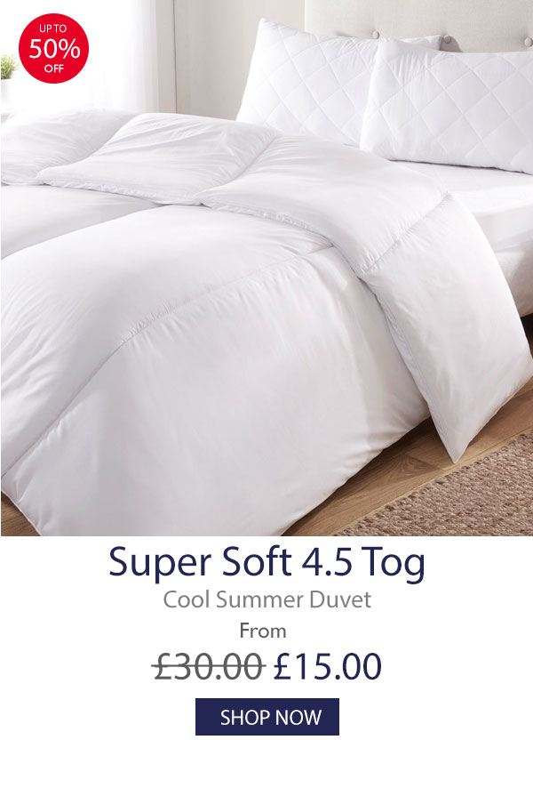 Super Soft 4.5 Tog Cool Summer Duvet