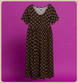 30% off - Labyrinth Knockers V-Neck Midi Smock Dress