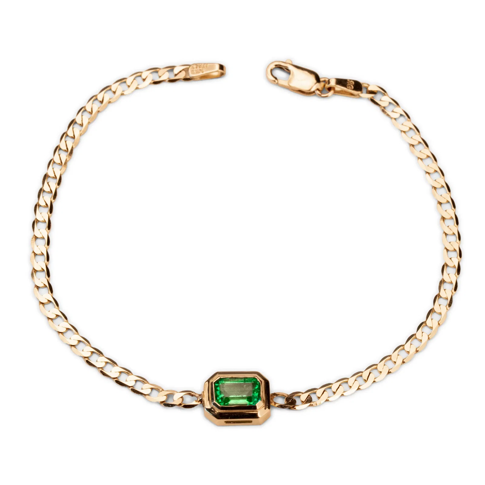 Image of 14k Mini Emerald Neptune Bracelet