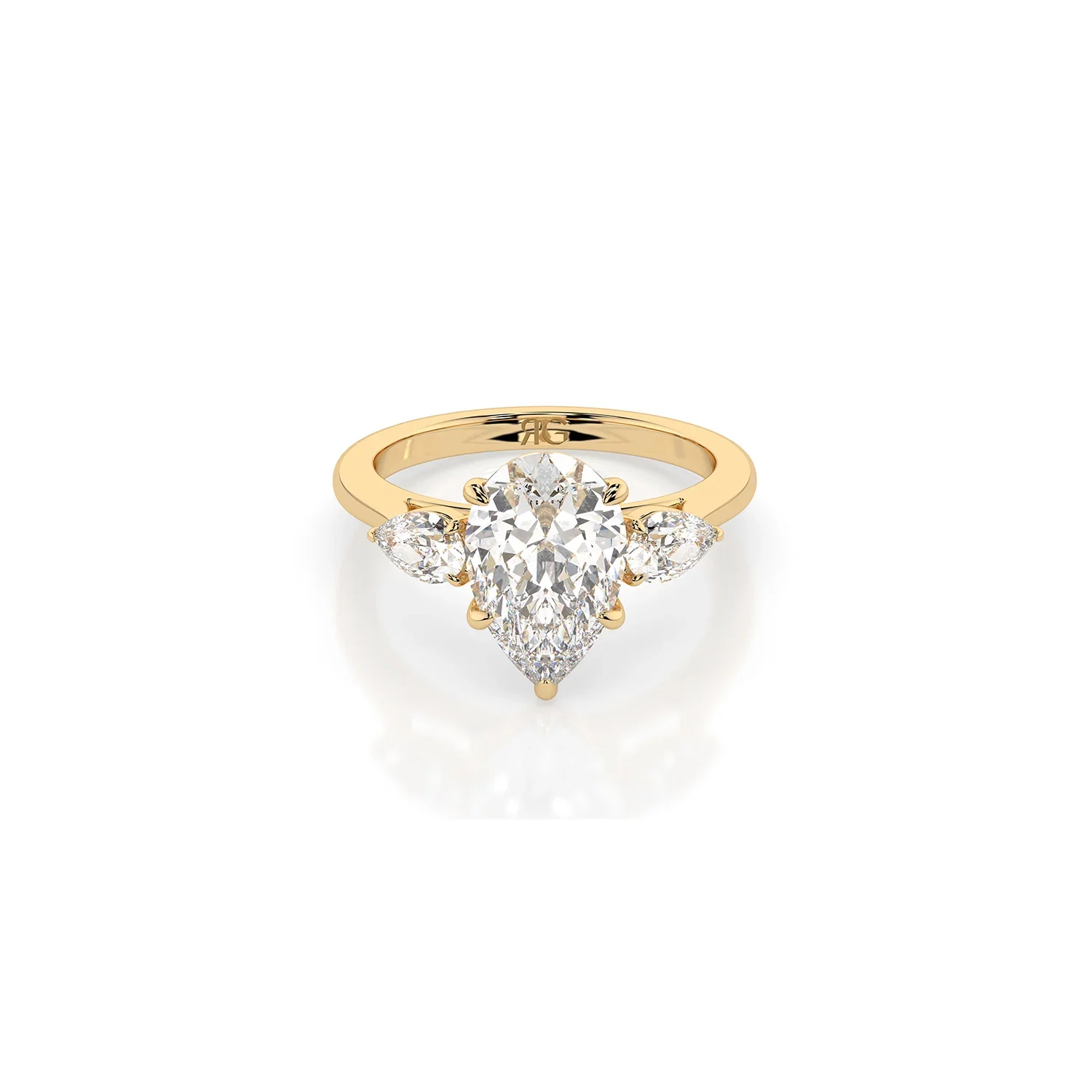 Image of 14k Pear-Shape Harmony Ring