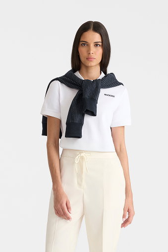 ANALIESE-CR Flat Knit Rib Collar Polo