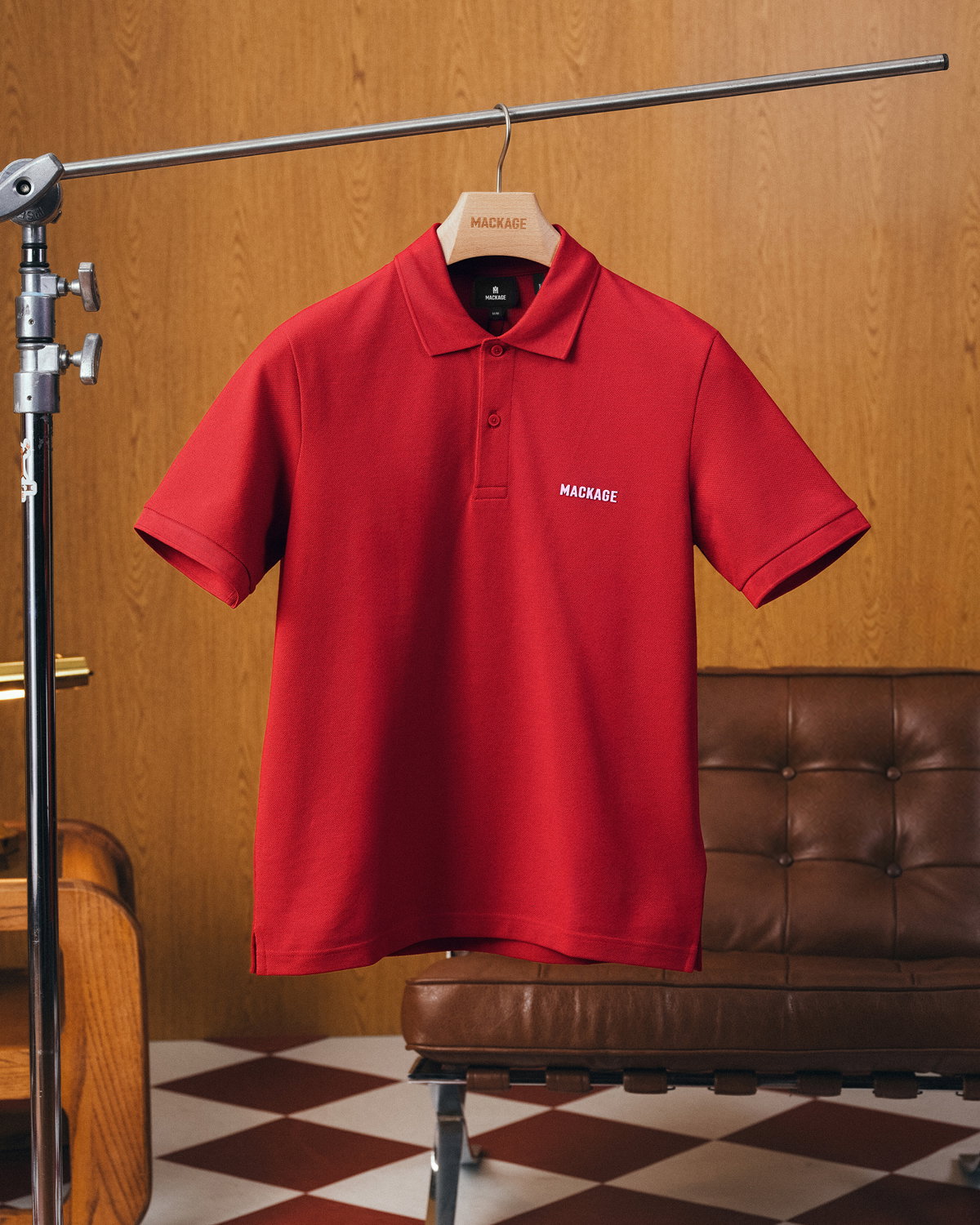PABLO-CR Flat Knit Rib Collar Polo