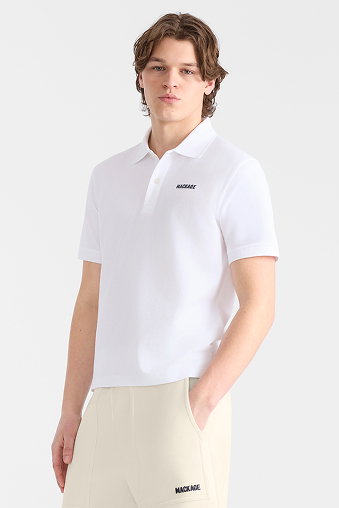 PABLO-CR Flat Knit Rib Collar Polo