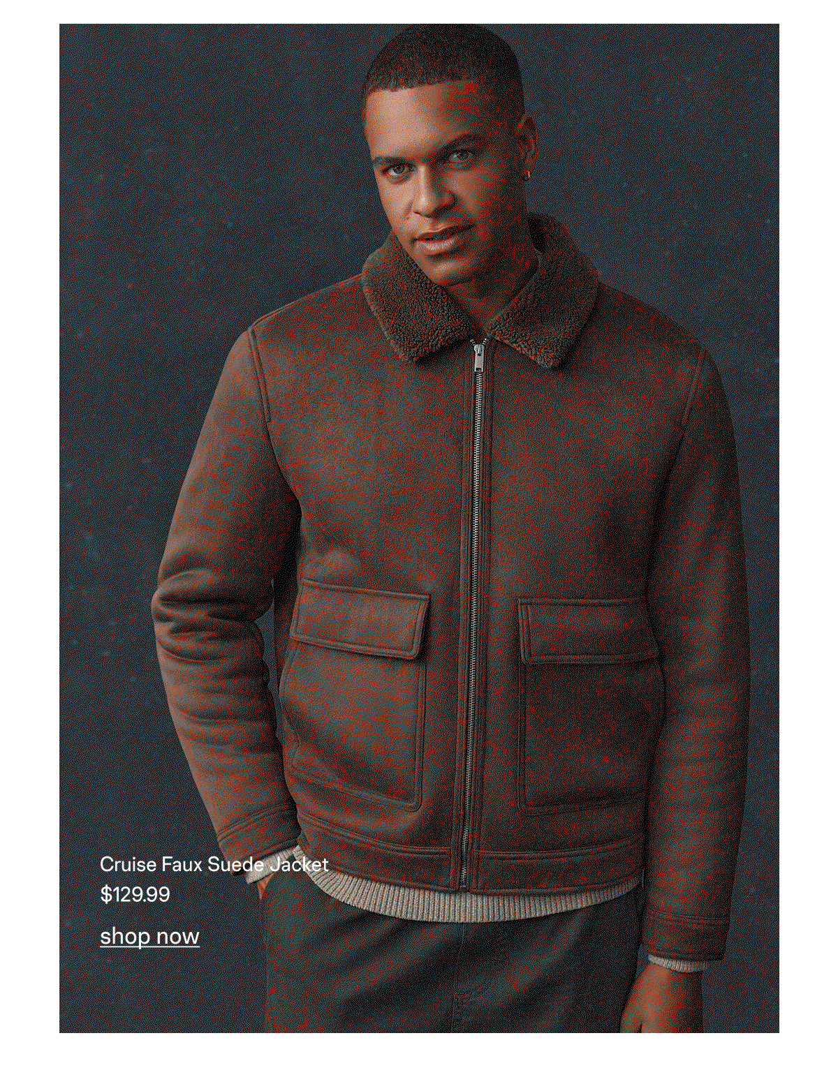 Chocolate Cruise Faux Suede Jacket