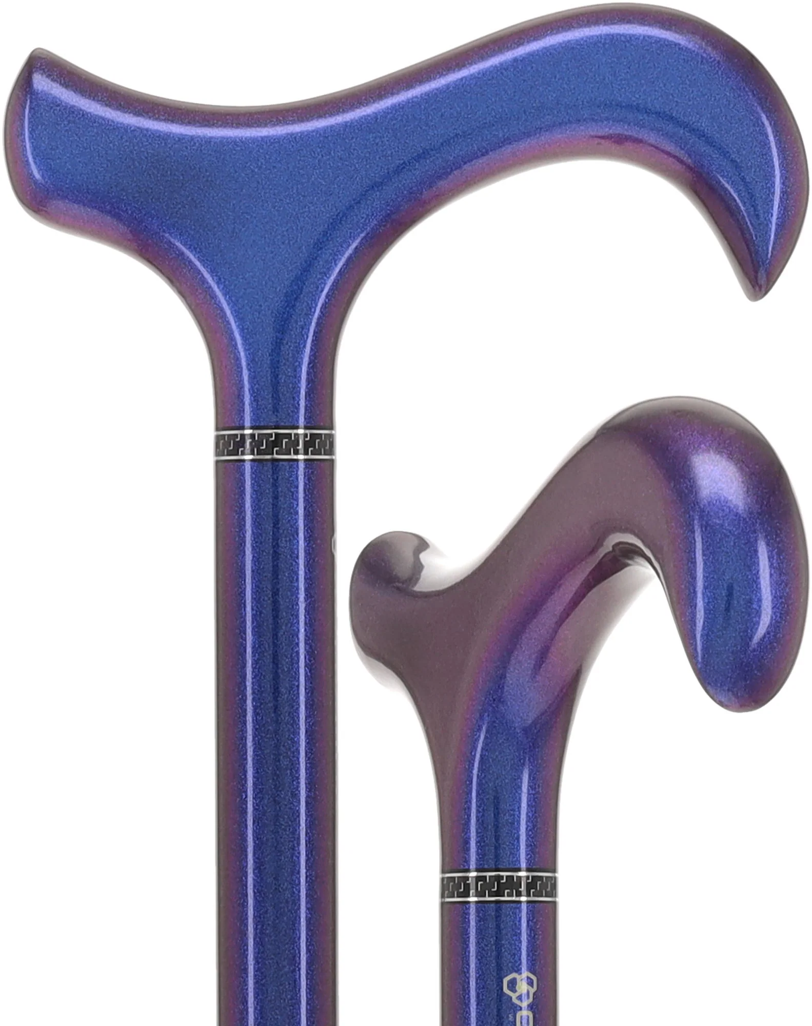 Image of Exclusive Color-Changing Metallic Blue Cane: Carbon Fiber