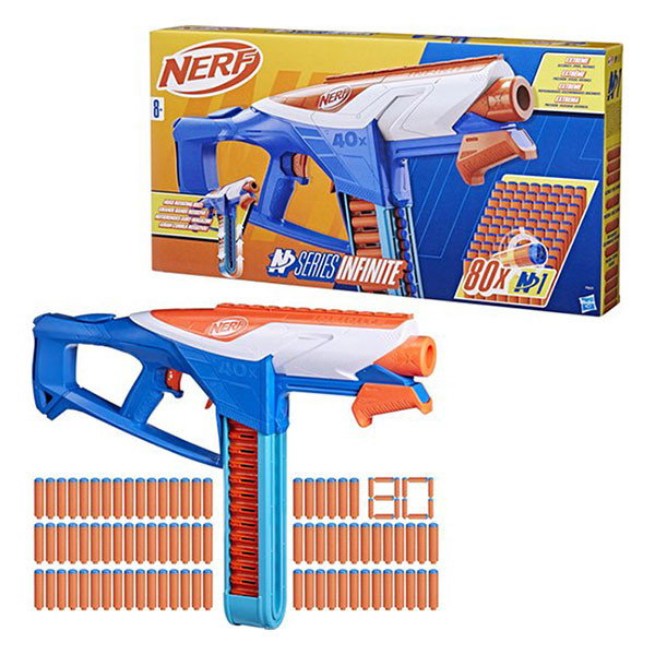 Speelgoedblaster | NERF | N Series (80 schuimdarts, Extra opslagruimte, Vanaf 8 jaar)