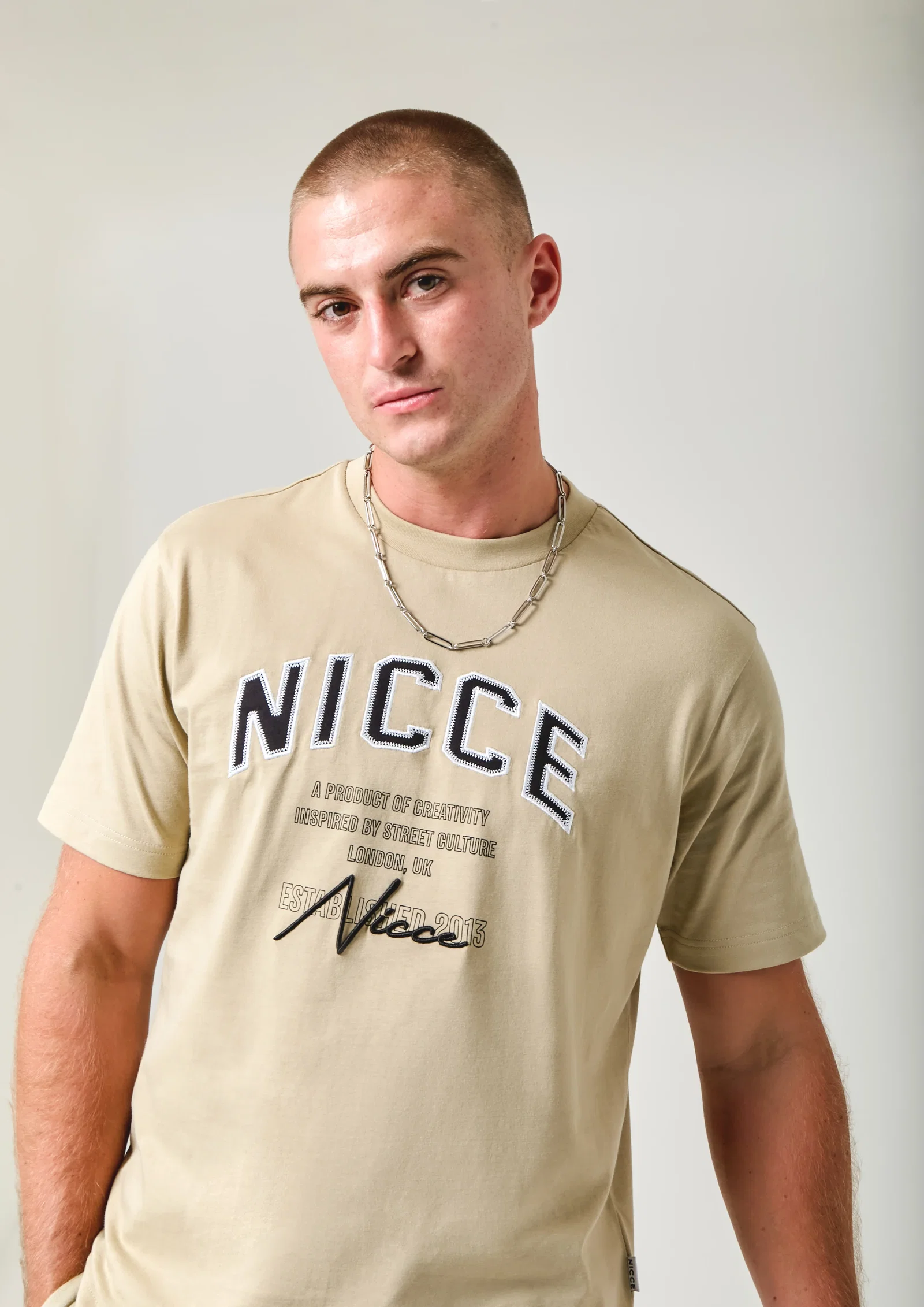 Image of NICCE Mens Elevate T-Shirt | Grey Stone