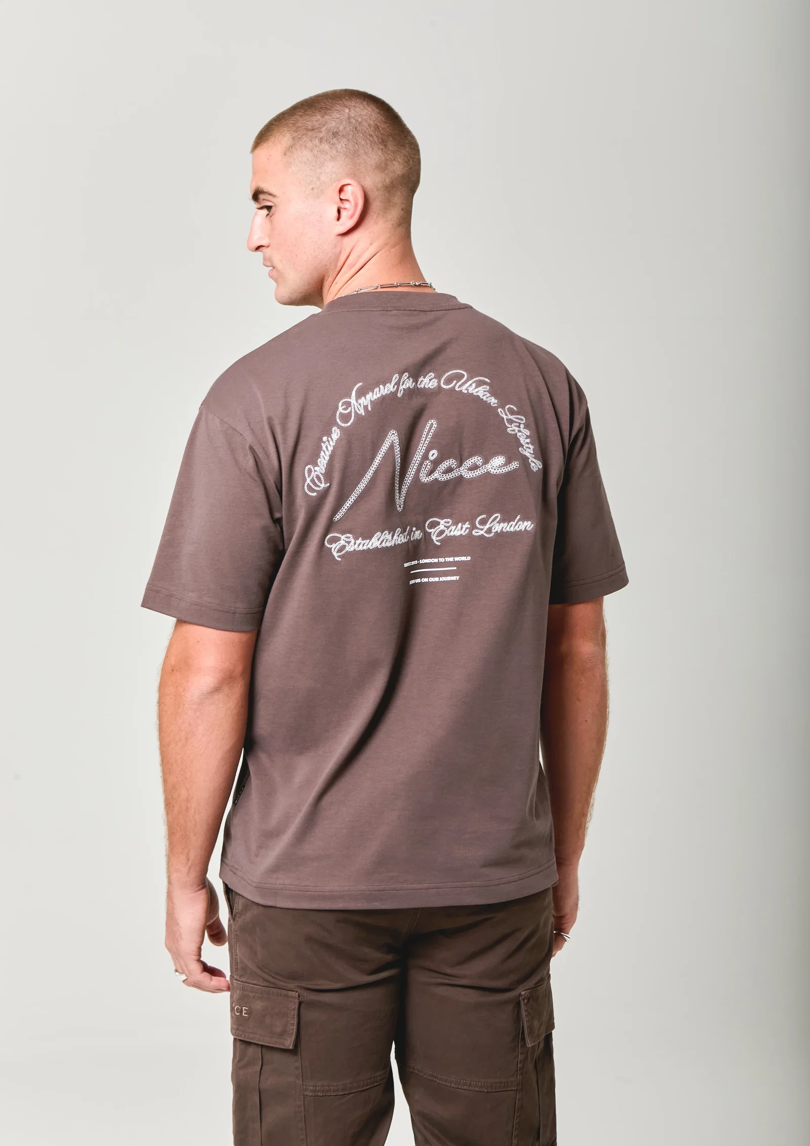 Image of NICCE Mens Exalt T-Shirt | Brown