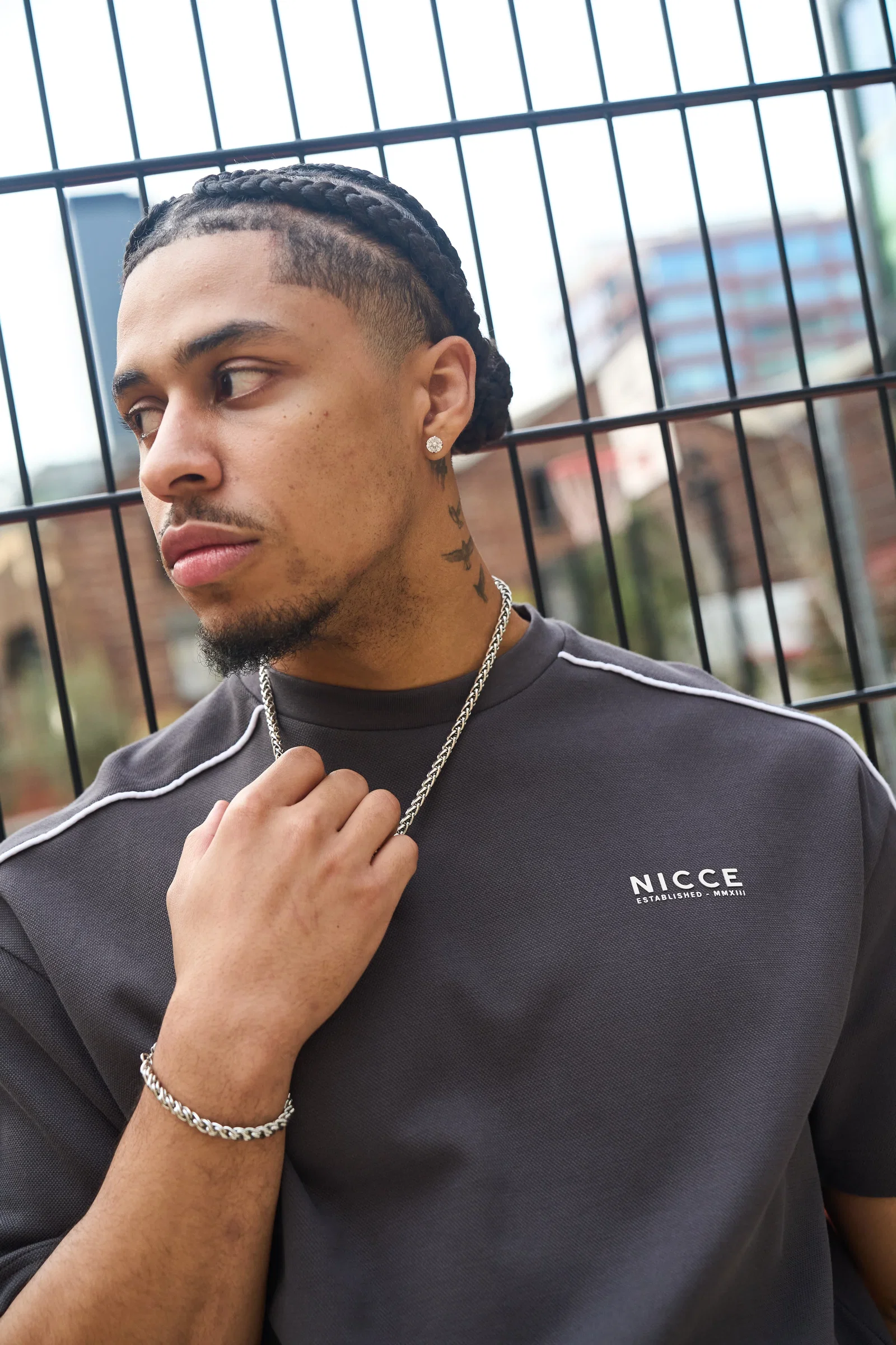 Image of NICCE Mens Piper T-Shirt | Coal