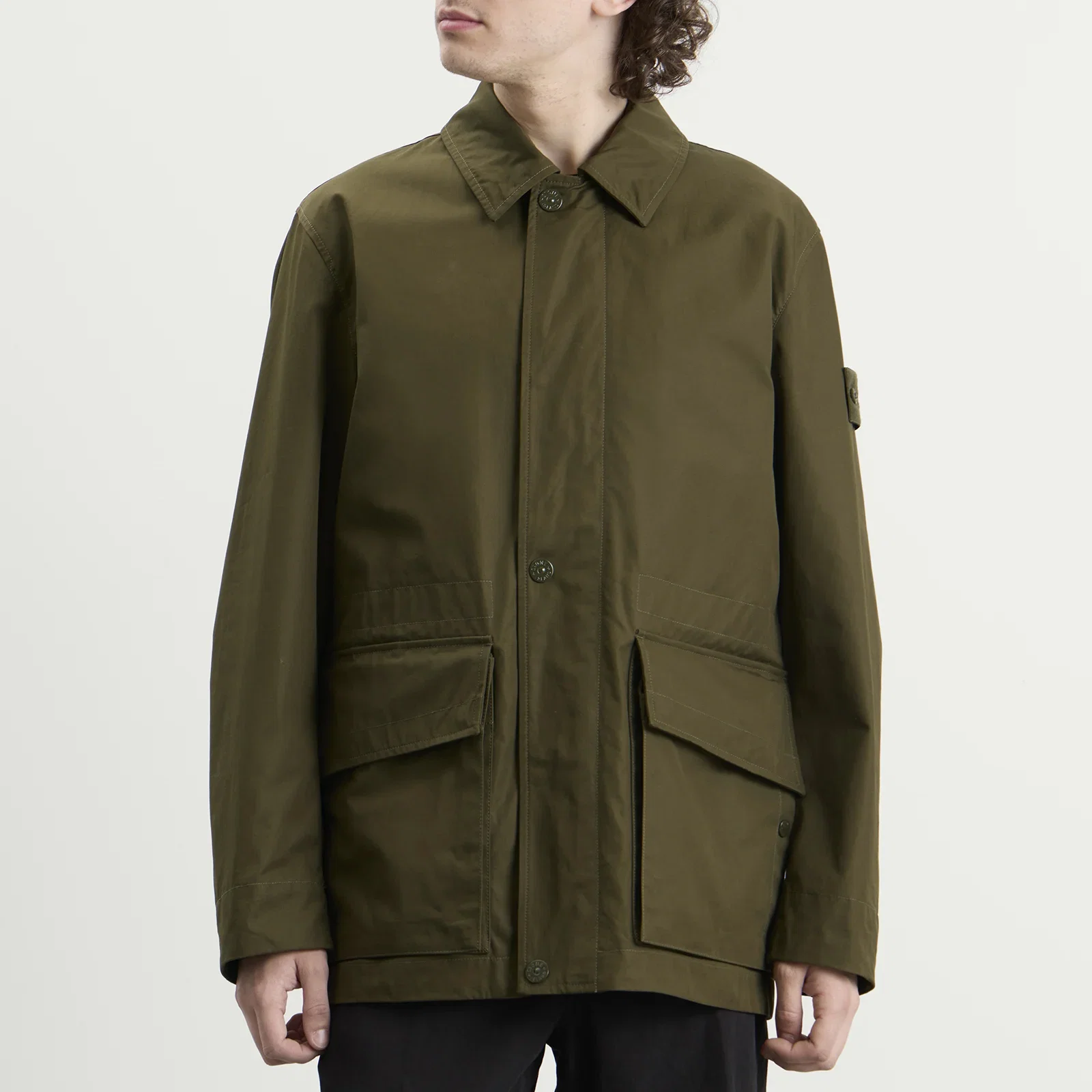 Stone Island Ghost All-Weather Cotton Canvas Jacket