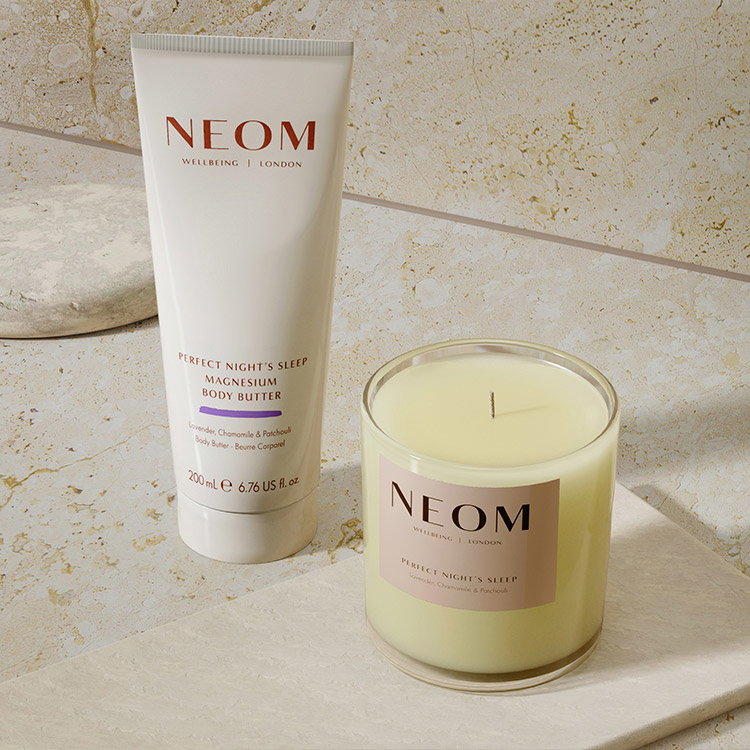 NEOM Wellbeing Perfect Night's Sleep Candle & Magnesium Body Butter