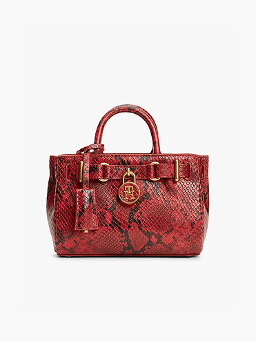 The American Icon Tote Bag Aus Leder Mit Schlangenprint