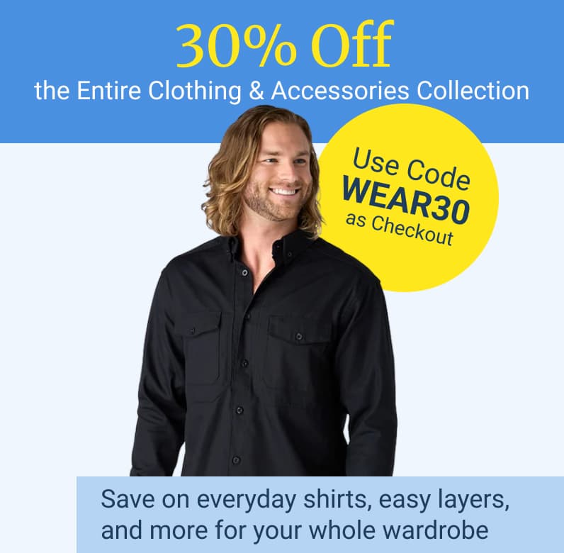 30% Off clothing & accessories