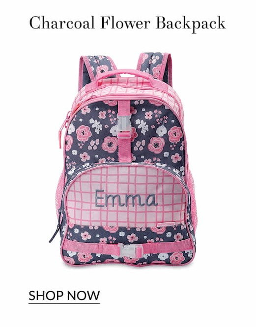 Charcoal flower backpack