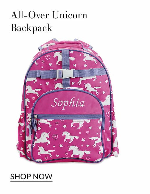 All-over unicorn backpack