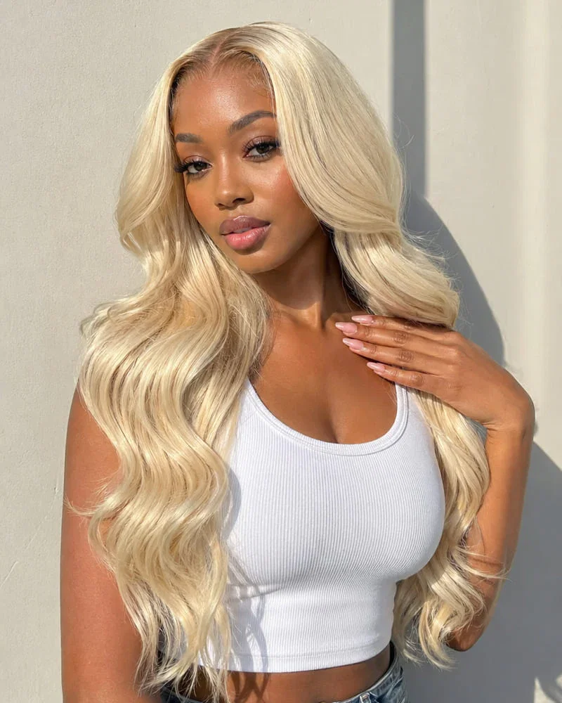 Arabella 13x6 Three-Go™ 613 Blonde Glueless Wig Loose Body Wave With Drawstring 100% Human Hair Wig