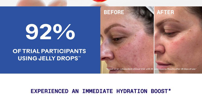 92% of trial participants experienced an immediate hydration boost