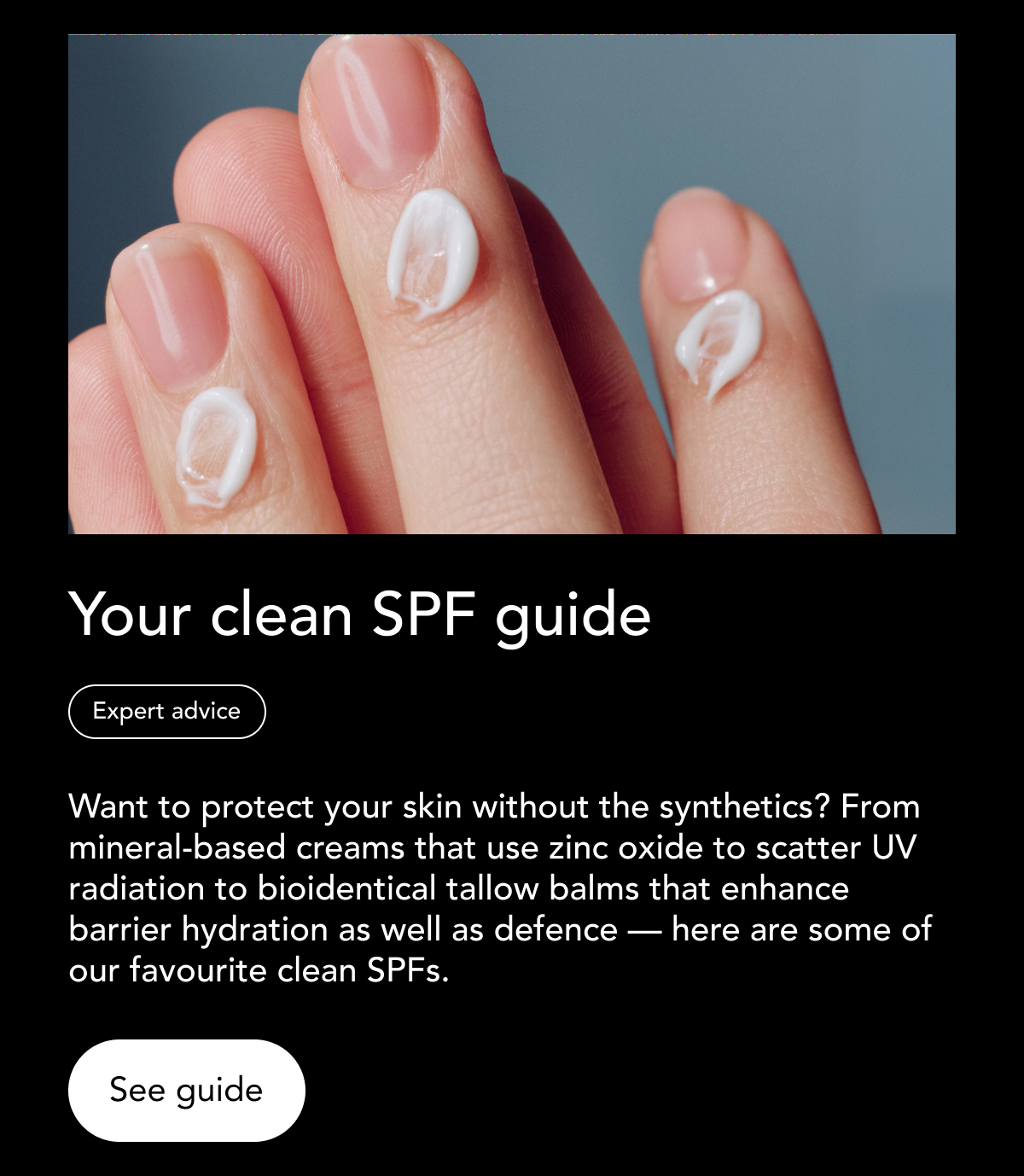 Your clean SPF guide - See guide