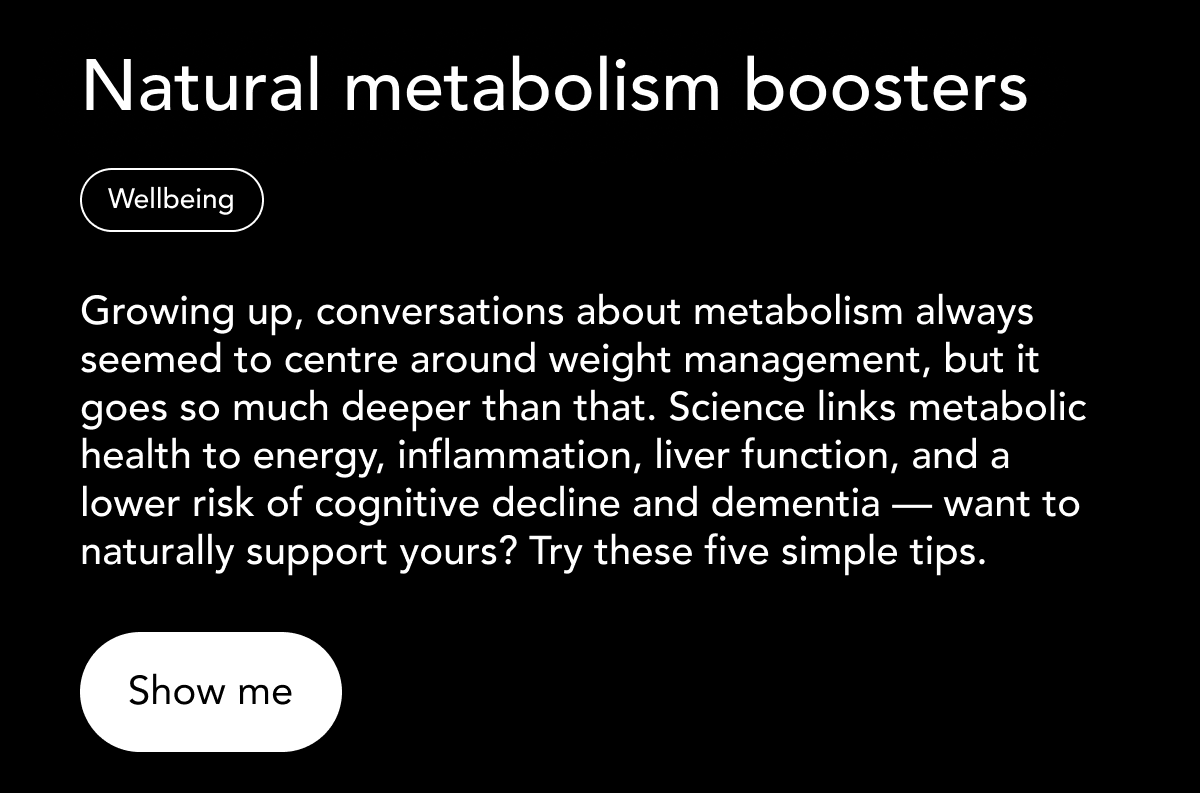 Natural metabolism boosters - Show me