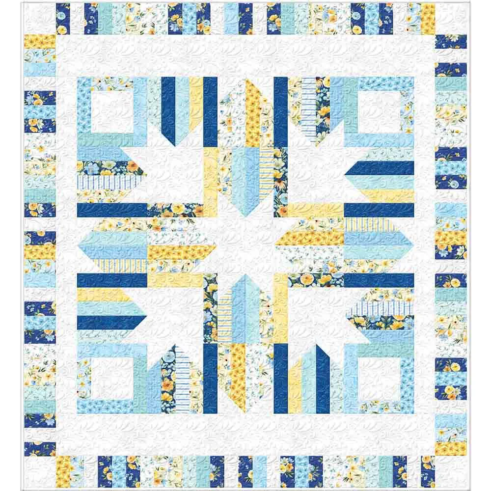 Image of Starburst - Gentle Meadow by Lola Molina - Wilmington Prints - Quilt Kit