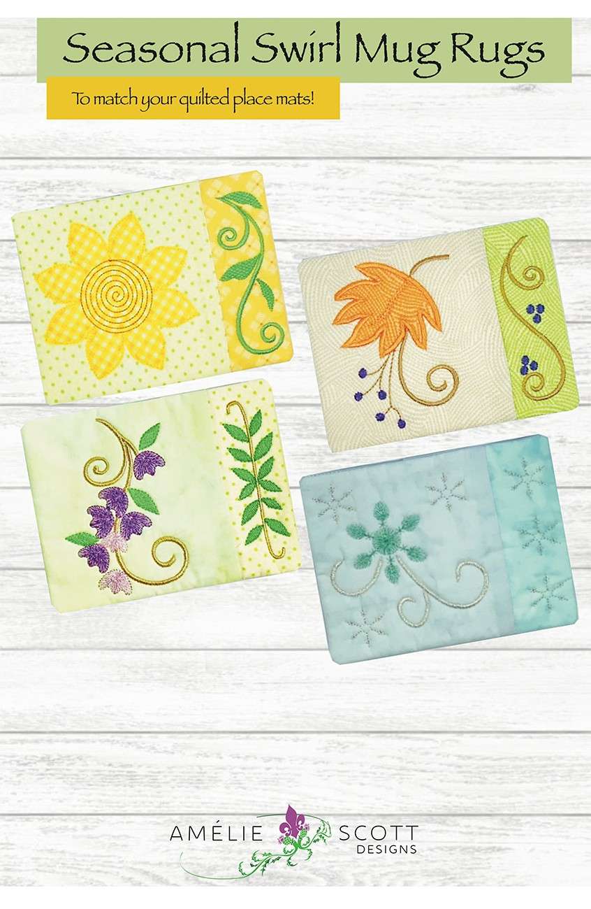 Image of Seasonal Swirl Mug Rug Pattern