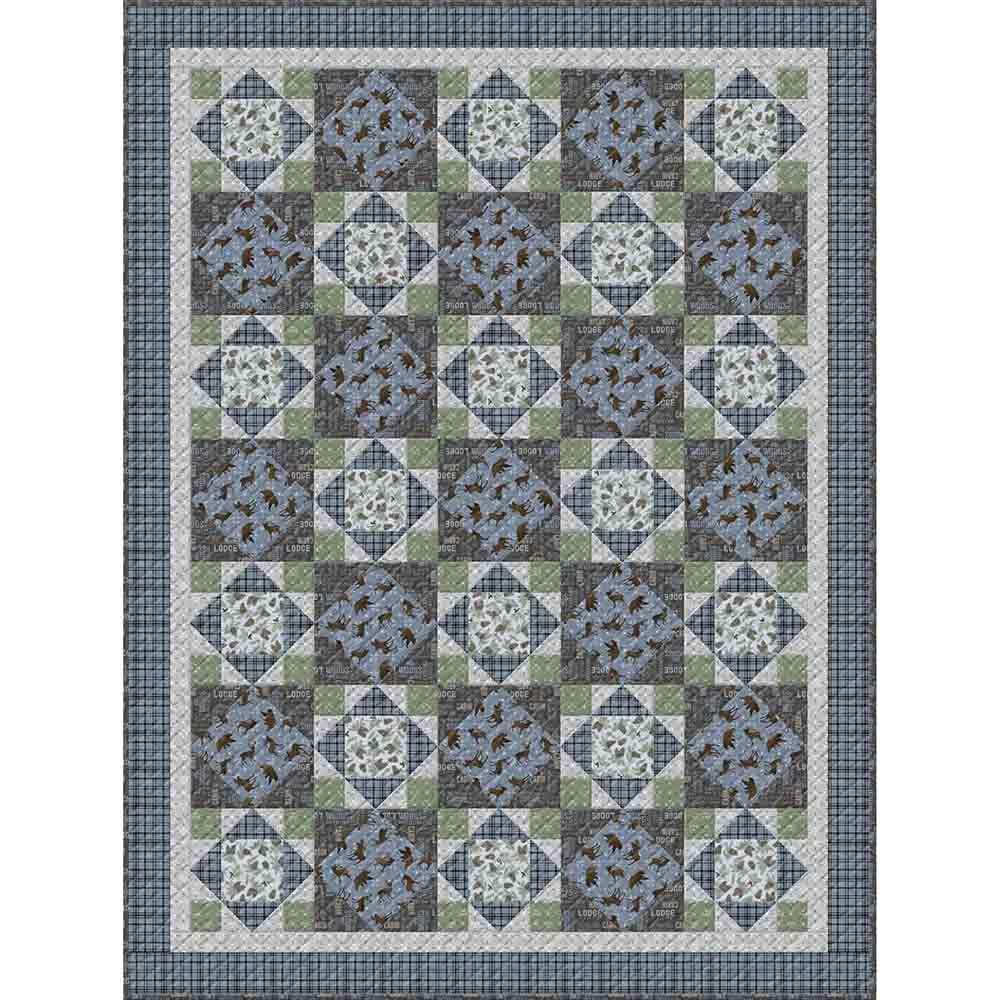 Image of Timberland Trails - Fluidity - Basic Twin - Wilmington Prints - Quilt Kit