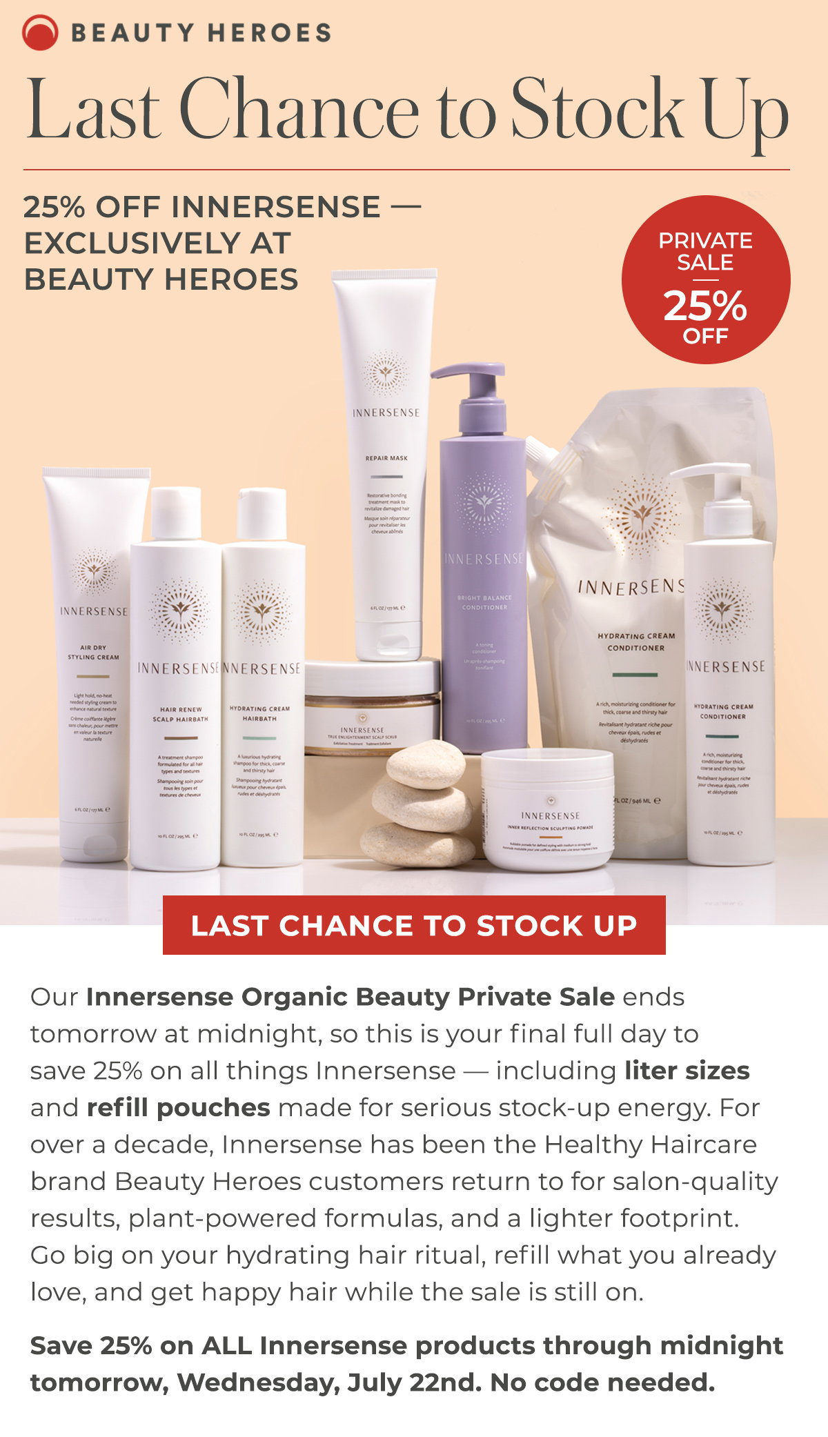 Last Chance to Stock Up | 25% OFF Innersense — Exclusively at Beauty Heroes