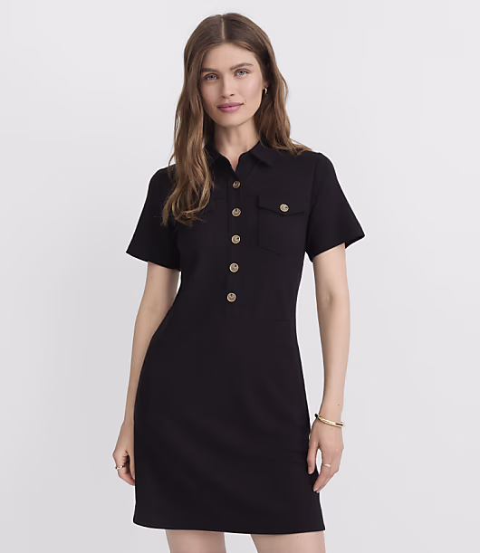 Petite Ponte Mini Pocket Dress