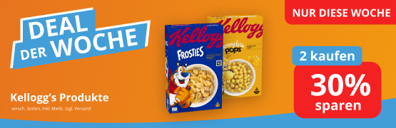 Kelloggs Produkte: 1 Gratis - 2 kaufen & 30% sparen