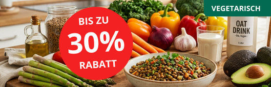 Vegetarisch – Bis zu 30%  Rabatt