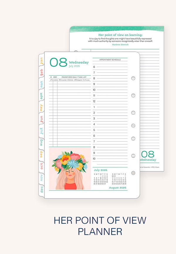 Her point of view planner.