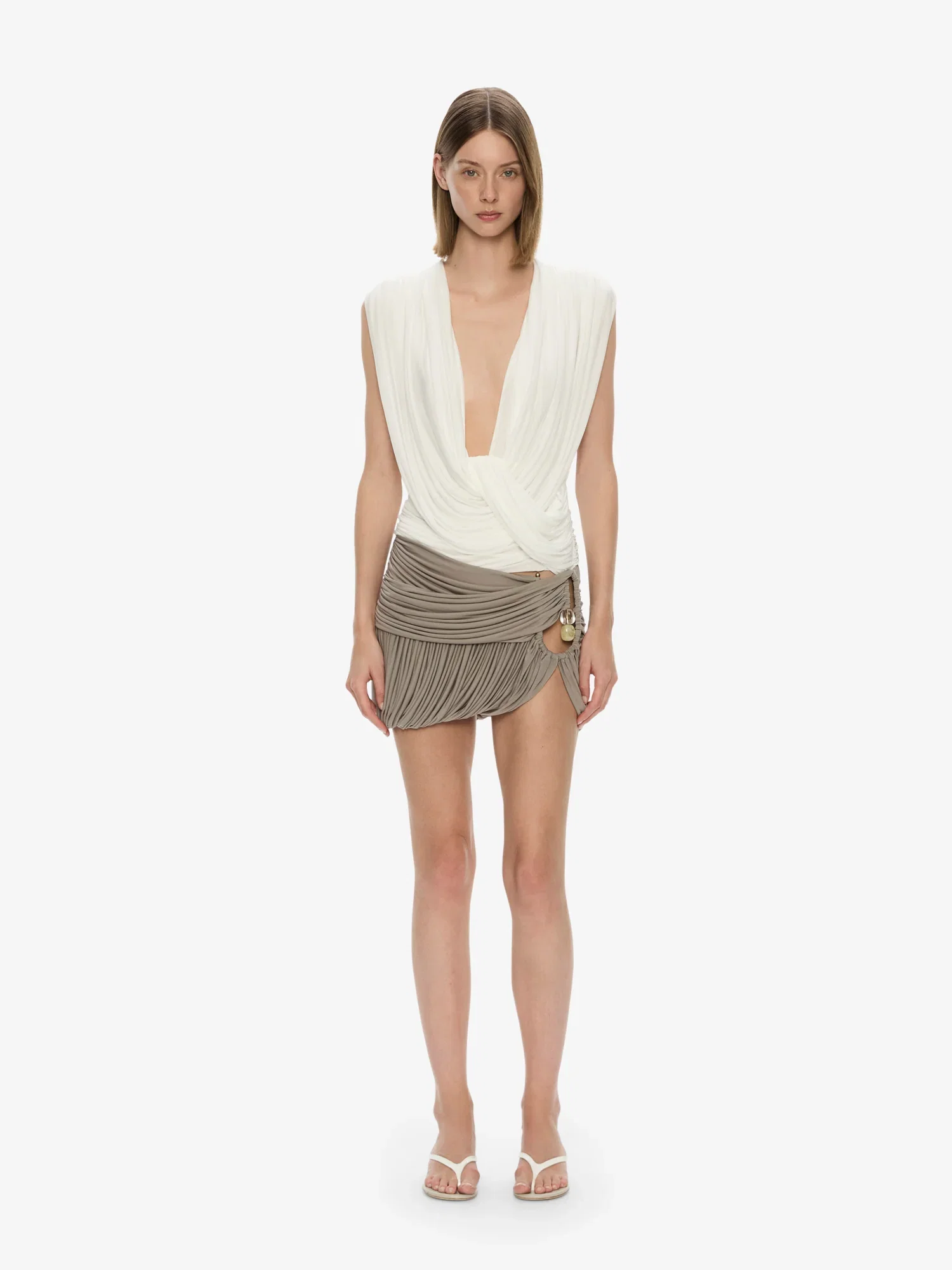 Image of Beach Glass Bubble Mini Skirt