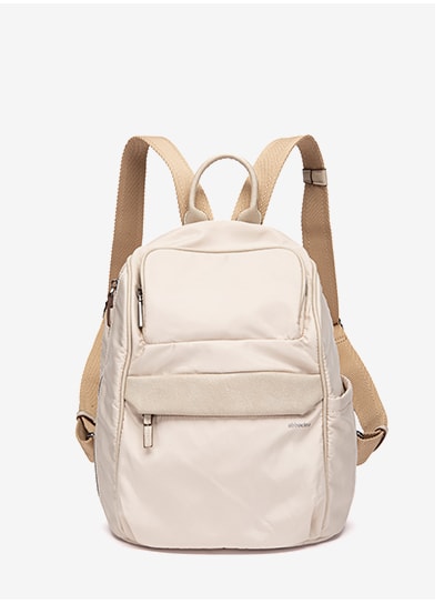 mochila beige reciclada