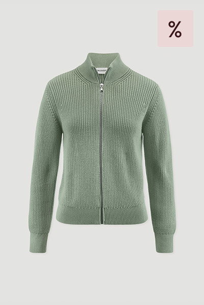 Strick Jacke Regular aus reiner Bio-Baumwolle